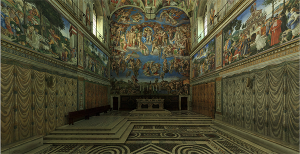 Виртуальный тур по Сикстинской капелле в Ватикане
