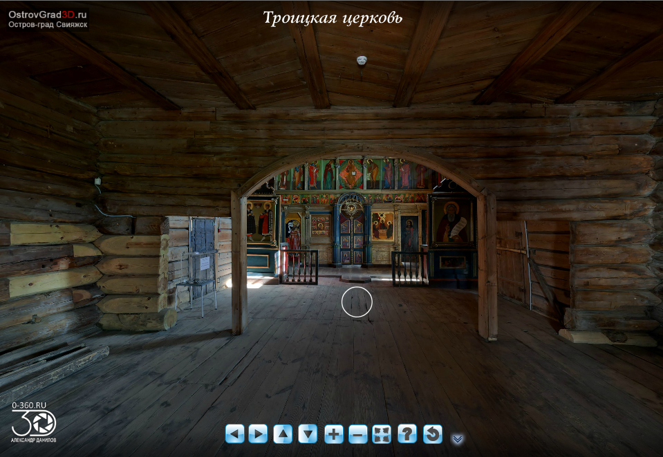 3D панорамы Троицкой церкви на острове Свияжск